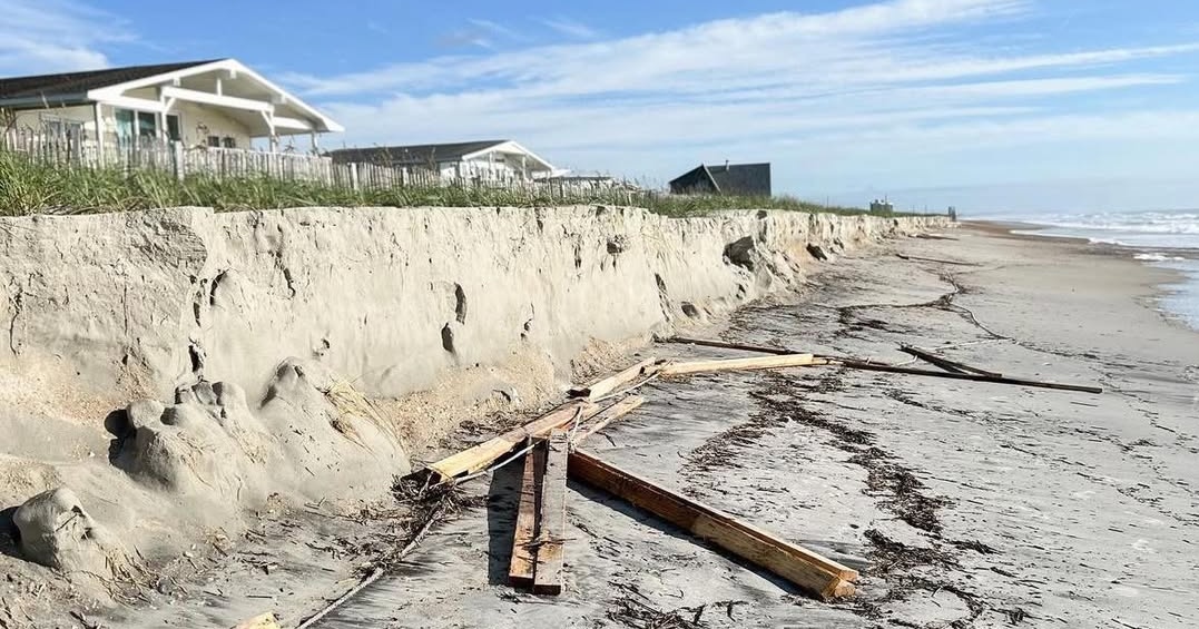 Beach erosion
