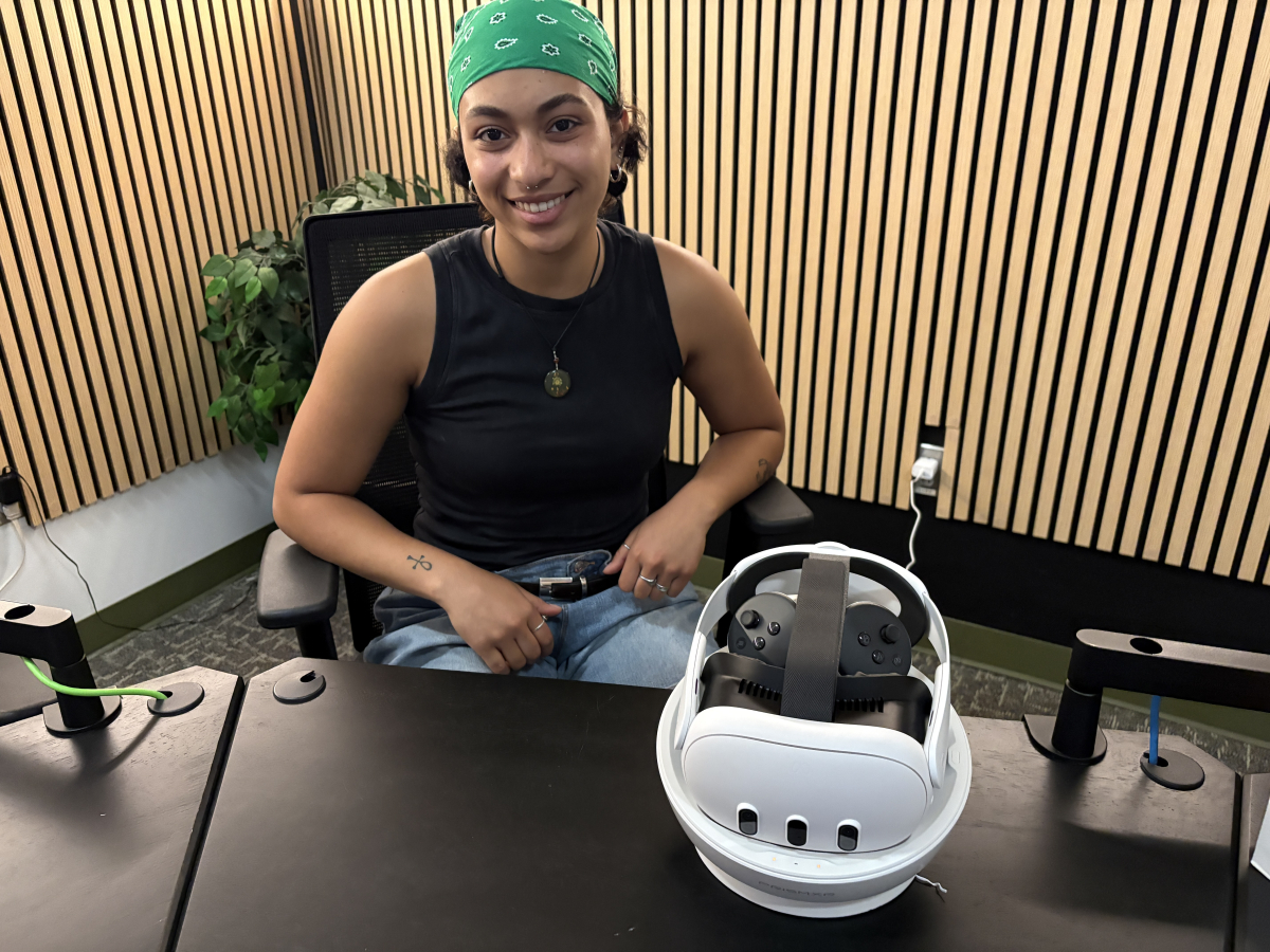 Lela Craven, Empathic Planet intern at the App State recording studio