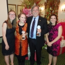 Appalachian State University's Olivia Paschall, Dr. Sarah Carmichael, Dr. Johnny Waters, and Allison Dombrowski receive Expedition of the Year award from the Atlanta Chapter of the Explorers Club