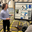 App State senior Tucker Terrell, a geology-environmental geology major from Burlington, explains how he used ground-penetrating radar to locate unmarked burials of enslaved people at Fort Defiance, located near Lenoir in Caldwell County. The work helped confirm ancestral stories and the role of enslaved people in the fort’s history. Terrell is one of three undergraduate students who were honored with awards for their research at the university’s 28th Annual Celebration of Student Research and Creative Endea