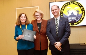 Cowan with Chancellor Everts and Provost Kruger