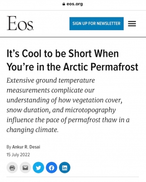 Screenshot of permafrost story