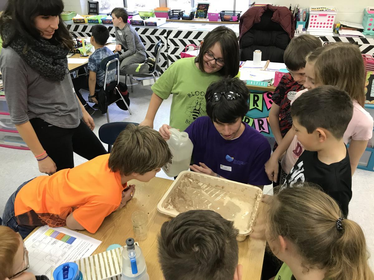 Guest students in elementary class