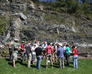 geology students outside