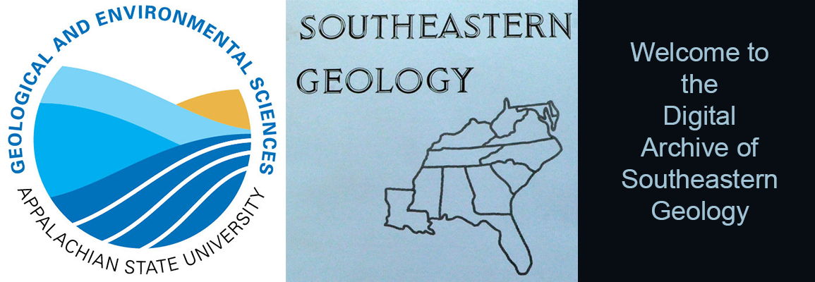 Southeastern Geology Digital Archive Department Of - 