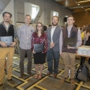 AGES geology majors Carly Maas, Bryson Honeycutt, and their advisors Dr. Bill Anderson and Dr. Cole Edwards